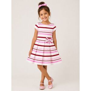 Kate Spade Girls 5Y Striped Pleated Dress
